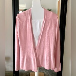 Eileen Fisher Pink Powder Silk Blend Cardigan